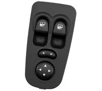 QASULER Interruptor de ventana 735360605 Botón elevación eléctrico control energía del automóvil, para Lancia, para Ypsilon 2003 2004 2005 2006-2011 Interruptor de ventana eléctrica(BLACK 735360605)
