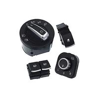 QASULER Interruptor de Ventana, Interruptor de Espejo, Interruptor de Faro, for Volkswagen, VW, Passat, B6, EOS, Golf, GTI MK 5 MK 6, Kit de 4 Uds. Interruptor de Ventana de Coche