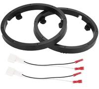 QASULER Juego de 2 anillos espaciadores for altavoz, adaptador espaciador for altavoz de agudos, for Mitsubishi, Lancer 2008-2017, resistente al agua, for 6.5#39;#39; ABS negro delantero trasero Anill