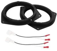 QASULER Juego de 2 anillos espaciadores for altavoz, adaptador espaciador for altavoz de agudos, for Toyota, Tacoma 2005-2012, resistente al agua, for 6.5#39;#39; ABS negro delantero trasero Anillo es
