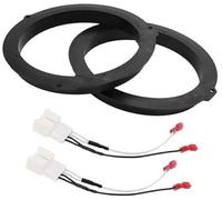 QASULER Juego de 2 anillos espaciadores for altavoz, adaptador espaciador for altavoz de agudos, Ford, Escape 2012-2022, resistente al agua, for 6.5#39;#39; ABS negro delantero trasero Anillo espaciad