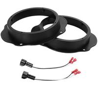 QASULER Juego de 2 anillos espaciadores for altavoz, adaptador espaciador for altavoz de agudos, Ford, Explore 2000-2006, resistente al agua, for 6.5#39;#39; ABS negro delantero Anillo espaciador para