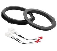 QASULER Juego de 2 anillos espaciadores for altavoz, adaptador espaciador for altavoz de agudos, Ford, for Mustang, 2015-2018, resistente al agua, for 6.5#39;#39; ABS negro delantero trasero Anillo es