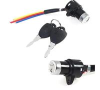 QASULER Juego de interruptor de encendido con llave de bloqueo, 2 cables, con 2 llaves de encendido y apagado, for scooters eléctricos, bicicletas de bolsillo y motocicletas. Cerradura de encendido an
