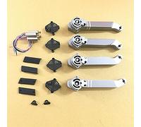 QASULER Juego de protectores engranajes y anillo protección del motor con brazo fijo hélice cuchillas for dron cuadricóptero RC SG-907 SG907 Brazo de mantenimiento de drones FPV(Yellow)