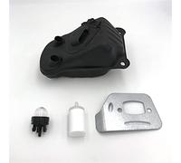QASULER Kit de placa deflectora de silenciador, for Husqvarna, 550 XP 545 550XP, bombilla de cebador de motosierra, piezas de repuesto de filtro de combustible 523052602 Kit de silenciador para motosi