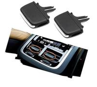QASULER Kit reparacion Clip pestaña perilla deslizante salida rejilla ventilacion trasera Interior aire salpicadero for VOLVO V90 S90 XC90 2016-2024 Clip de ventilación(BLACK 2 pcs)