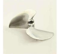 QASULER La hélice de RC CNC trabajó a máquina la aleación 6.35m m de 2 Cuchillas 1/4" Barco de RC del Eje del Apoyo Hélice de Motor de Barco