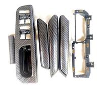 QASULER Manija de puerta con patrón de fibra de carbono, marco de interruptor de ventana, for VW, Passat, B5 98-05 3B186717E 3B4867179B 3B0867180A Asidero de techo interior(4door 6pcs)
