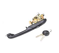 QASULER Manija de puerta delantera derecha, lado derecho del pasajero, color negro, for VW, Sedan 3A0837206B 3A0837206C 3A0837206D Kit de cerradura para manija de puerta de coche