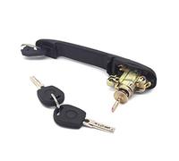 QASULER Manija de puerta exterior DELANTERA IZQUIERDA DERECHA CON BARRIL DE BLOQUEO, for Ford, GALAXY 1995-2006 33MM LONGITUD DEL PIN 6K0837205 Kit de cerradura para manija de puerta de coche