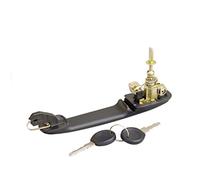 QASULER MANIJA DE PUERTA LATERAL CONDUCCIÓN DELANTERA CON 2 LLAVES, for VW, for POLO, 2002-2004 6N0837207C 6N0837207D Kit de cerradura para manija de puerta de coche