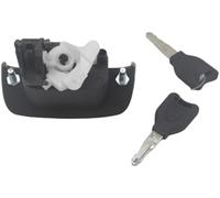 QASULER Manija exterior de puerta coche, cerradura maletero con 2 llaves repuesto for Renault, Thalia y Clio (1998-2010, 7700431773 7701472508) Reemplazo de la manija de la tapa del maletero tra