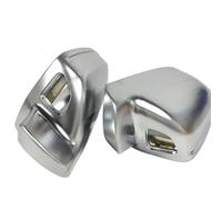 QASULER Matt Chrome Mirror Cover Rearview Side Cap, for, A3 A4 A5 B8.5 B8K 2011-2016 8F0857527B 8F0857528B Cubierta para espejo retrovisor de coche(With Side Assist)