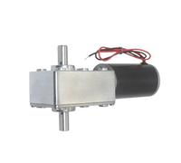 QASULER Motor pequeño de CC 5840 31zys, 12 V, Reductor de Engranajes con Bloqueo automático, 24 V, Motor de Doble Eje de Alto par for Reductor de Ventilador Motor de Torno(Customized 24v)
