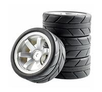 QASULER Neumáticos de Goma 4 Uds., Rueda ABS, for HSP, HPI, Coche Carretera 1:10 RC 701-6087 Juego de Ruedas de Carreras RC(701S-6087)