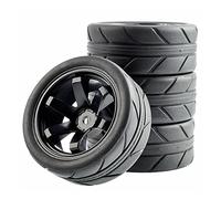 QASULER Neumáticos de Goma 4 Uds., Rueda ABS, for HSP, HPI, Coche Carretera 1:10 RC 701-6087 Juego de Ruedas de Carreras RC(701-6087)