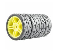 QASULER Neumáticos de Goma 4 Uds., Rueda ABS, for HSP, HPI, Coche Carretera 1:10 RC 905-6087 Juego de Ruedas de Carreras RC(905Y-6087)