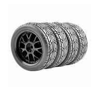 QASULER Neumáticos Grip, for HSP, for HPI, 1/10 1:10 On-Road Speed Car RC 907-6095 26 mm con Juegos de Ruedas Juego de Ruedas de Carreras RC(907B-6095)