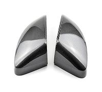QASULER One Pair Carbon Fiber Car Rearview Mirror Cover Cap, for, A3 S3 8V RS3 2013 2014 2015 2016 2018 2017 2019 Accessories Cubierta para espejo retrovisor de coche(No Side Assist 1)