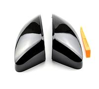 QASULER One Pair Carbon Fiber Car Rearview Mirror Cover Cap, for, A3 S3 8V RS3 2013 2014 2015 2016 2018 2017 2019 Accessories Cubierta para espejo retrovisor de coche(No Side Assist 2)