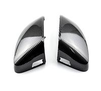 QASULER One Pair Carbon Fiber Car Rearview Mirror Cover Cap, for, A3 S3 8V RS3 2013 2014 2015 2016 2018 2017 2019 Accessories Cubierta para espejo retrovisor de coche(With Side Assist 1)