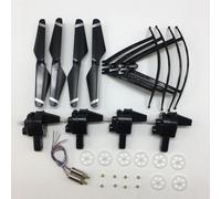 QASULER Palas de hélice, brazo del motor, engranajes, for S60 4K RC Drone Quadcopter, piezas repuesto Brazo de mantenimiento de drones FPV(White)