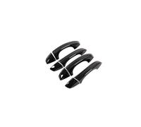 QASULER Pegatina decorativa for manija de puerta de coche, cromada en negro, accesorio de estilo for VW, Golf, 6 MK6, Skoda, Superb 2009-2013 moldura de manija de puerta exterior(BLACK Black 0 Button)