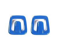 QASULER Pegatinas decorativas for el interior del coche, con ganchos y almohadillas de ABS for asientos, for Ford, Mustang, años 2015 en adelante Embellecedor de ventilación de coche(Blue)
