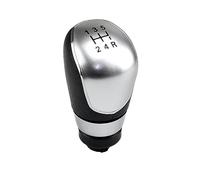 QASULER Perilla de cambio de marchas con cubierta a prueba de polvo, manija de palanca de cambios for Ford, Focus, 2 MK2 FL C-MAX 2006-2011 MK3 MK4 MK7 Galaxy Pomo de palanca de cambios(5 Speed-Silver