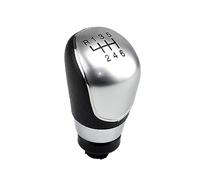 QASULER Perilla de cambio de marchas con cubierta a prueba de polvo, manija de palanca de cambios for Ford, Focus, 2 MK2 FL C-MAX 2006-2011 MK3 MK4 MK7 Galaxy Pomo de palanca de cambios(6 Speed-Silver