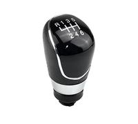 QASULER Perilla de cambio de marchas con cubierta a prueba de polvo, manija de palanca de cambios for Ford, Focus, 2 MK2 FL C-MAX 2006-2011 MK3 MK4 MK7 Galaxy Pomo de palanca de cambios(6 Speed-Black-