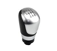 QASULER Pomo de Cambio de Marchas MT de 5 y 6 velocidades, Funda Protectora for Palanca de Cambios, for Ford, for Focus, 2, for Mondeo, MK2 2004-2011 Pomo de Palanca de Cambios(Silver 6 Speed B)