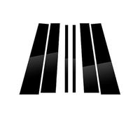 QASULER Postes de pilar pulidos en negro brillante, 6 uds., for Land, Rover, Discovery 3 4 2006-2016, cubierta embellecedora ventana, pegatina columna BC Cubierta de ajuste de ventana de coche