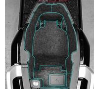 QASULER Protector de maletero trasero for motocicleta, for fieltro, almohadilla for asiento, for accesorios Niu NQI Revestimiento del maletero trasero de la motocicleta(BLACK Top and bottom)