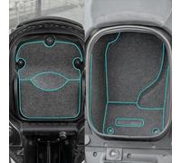 QASULER Protector de maletero trasero motocicleta, for asiento, for almohadilla cubo, for KYMCO, for accesorios Xciting S400 Revestimiento del maletero trasero de la motocicle(BLACK Top and Lower)