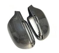 QASULER Real Carbon Fiber Mirror Cover Rearview Side Cap, for, A4 B8 A6 C6 A5 8T Q3 A3 8P Cubierta para espejo retrovisor de coche