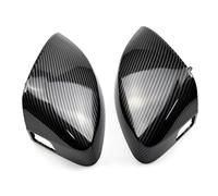 QASULER Rearview Mirror Covers, for, A3 Standard, S3 RS3 8V 14-20 Hatchback Sedan Coupe Replace Side Caps Carbon Black Cubierta para espejo retrovisor de coche(With Side Assist Carbon Fiber)