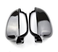 QASULER Rearview Side Mirror Cap, for VW, for Passat, B6 R36, for Golf, 5, for Jetta, MK5 Black Cover Cubierta para espejo retrovisor de coche(Bright black)