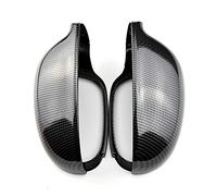 QASULER Rearview Side Mirror Cap, for VW, for Passat, B6 R36, for Golf, 5, for Jetta, MK5 Black Cover Cubierta para espejo retrovisor de coche(Carbon Look black)