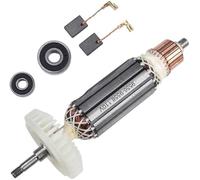 QASULER Repuesto for rotor for amoladoras angulares modelos 9556, 9557, 9558, 9556NB, 9556HN y 9557NB. Incluye escobillas de carbón y cojinetes (220 V). Rotor de armadura(BLACK 110V)