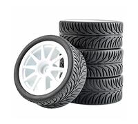 QASULER Rueda de Esponja con inserción neumáticos Agarre 4P, for HSP Racing, 1/10 1:10 On-Road Car RC 910-8007 Juego de Ruedas de Carreras RC(910W-8007)