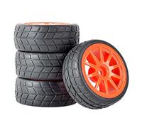 QASULER Rueda de Esponja con inserción neumáticos Agarre, for HSP Racing, 1/10 1:10 On-Road Car RC 910-6083 Juego de Ruedas de Carreras RC(910R-6083)