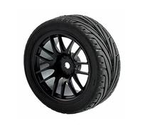 QASULER Ruedas con Agarre Antideslizante for HSP, HPI, 1/10 1:10 On-Road Speed Car RC 9062-8010 Juego de Ruedas de Carreras RC(9062B-8010)