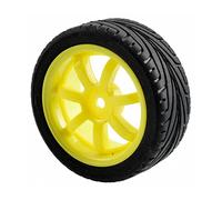 QASULER Ruedas con Agarre de 4 Piezas for HSP, HPI, 1/10 1:10, Coche Control Remoto for Carretera, 9005-8010 Juego de Ruedas de Carreras RC(9005Y-8010)