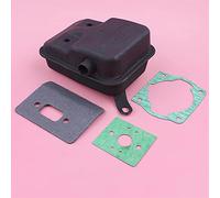 QASULER Silenciador de Escape 40 5 430 Cilindro, Juego de Juntas de carburador, desbrozadora, cortadora de césped, Pieza de Herramienta de Repuesto Kit de silenciador para Motosierra