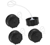 QASULER Tapa de tapa tanque combustible gas, 4 Uds., for GX22 GX25 GX31 GX35, desbrozadora, cortadora motor, montaje negro Tapa del tanque de combustible para maquinaria de jardín