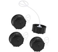 QASULER Tapa de tapa tanque combustible gas, 4 Uds., for GX22 GX25 GX31 GX35, desbrozadora, cortadora motor, montaje negro Tapa del tanque de combustible para maquinaria de