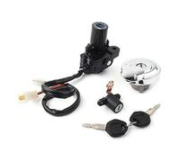 QASULER Tapa del tanque de combustible de motocicleta, interruptor de encendido, for asiento, juego de cerradura con llaves, for XVS950 2009-2017, cromada Accesorios para motocicletas