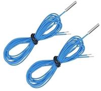 QASULER Termistor Ntc 3950 de 100 k for impresora 3D, paquete de 2 sensores de termistor azul, for E3d V6 Volcano Pt100 Ender 3 V2, Ender 5 Cr10 10s Sonda térmica de impresora